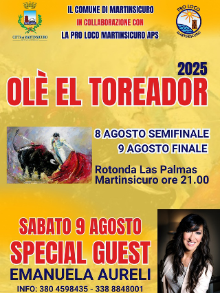 Martinsicuro si accende con “Olè El Toreador”: doppia serata di spettacolo e divertimento